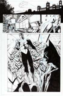 Ethan Van Sciver and Prentis Rollins Green Lantern #9 Batman Page 5 Original Art (DC, 2006). Strange deaths in Gotham -