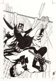 Adam Hughes Batgirl #3 Cover Original Art and Color Print (DC, 2012). From the "New 52" era, a -