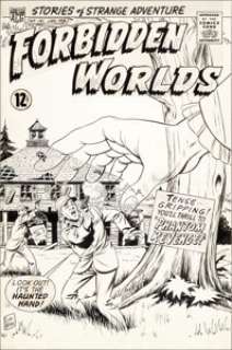 Kurt Schaffenberger (signing as Lou Wahl) Forbidden Worlds #141 Cover Original Art (ACG, 1967). Two escaped -