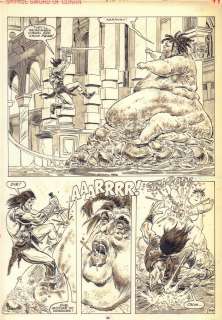 Gary Kwapisz, Mark Pacella - Savage Sword of Conan #161 P.44 / 48 - Conan Kill 1/2 Splash - 1989