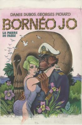 Georges Pichard | Bornéo Jo, Tome 2 La Pierre de passe, Couverture | Galerie 9ème Art