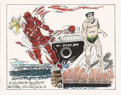 ALLEN BELLMAN HUMAN TORCH AND SUB-MARINER Commissioned Art