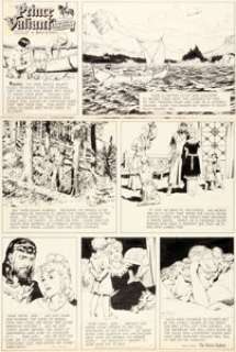 Hal Foster Prince Valiant Sunday Comic Strip Original Art dated 3-23-52 (King Features Syndicate, 1952). As Val - | Heritage