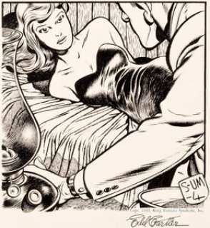 Edd Cartier "Set-Up for Murder" Story Illustration Original Art (King Features Syndicate, 1949). -