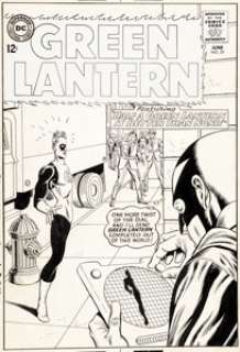 Gil Kane and Murphy Anderson Green Lantern #29 Black Hand Cover Original Art (DC, 1964). This cover is - | Heritage