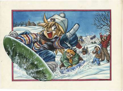 Junya Furusawa Hand-Drawn Color Manuscript (Lines are printed) "The Legend of Zelda: Oath of Lilt" | Mandarake (Big Web)