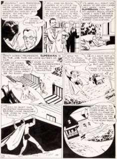 Joe Shuster Studio "The Absent-Minded Professor" Unpublished Superman Story Page 7 Original Art - | Heritage