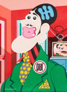 Skip Williamson "No Oui" Snappy Sammy Smoot Painting Original Art (1993). Snappy Sammy Smoot‘s -