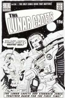 Paul Gulacy Funky Winkerbean "Lunar Cadets #138 Cover" Illustration Original Art dated 4-3-16 (North American Synd...