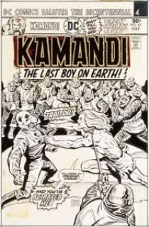 Ernie Chan (as Ernie Chua) Kamandi #43 Cover Original Art (DC, 1976).... | Heritage