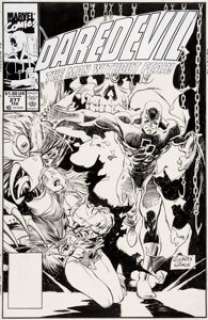 Rick Leonardi and Al Williamson Daredevil #277 Original Cover Art (Marvel, 1987). Macabre cover for the -