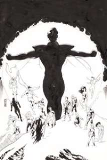 Stuart Immonen and Jose Marzan Jr. The Final Night #4 Cover Original Art (DC, 1996)....