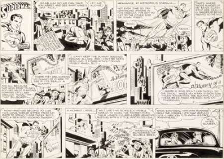 Wayne Boring Superman Sunday Comic Strip Original Art dated 11-26-50 (McClure Syndicate, 1950).... | Heritage