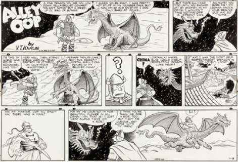 V.T. Hamlin Alley Oop Sunday Comic Strip Original Art dated 1-18-48 (Newspaper Enterprise Association, 1948)....
