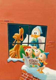 Carl Barks "Christmas Carolers" Painting CB Oil #20 Original Art (1972).... | Heritage