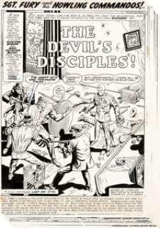  - Dick Ayers Sgt. Fury and His Howling Commandos #84 Complete 20-Page Story "The Devil‘s Disciples!" Original Art (M...