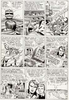  - Jack Kirby and Dick Ayers Avengers #1 Story Page 4 Hulk and Loki Original Art (Marvel, 1963)....