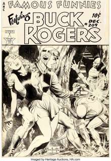  - Frank Frazetta Famous Funnies #209 Cover Original Art (Eastern Color, 1953)....