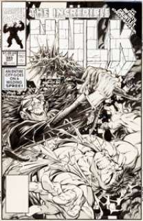  - Dale Keown Incredible Hulk #385 Cover Original Art and No-Prize (Marvel, 1991)....