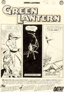  - Gil Kane and Murphy Anderson Green Lantern #10 Complete 10-Page Story "The Origin of Green Lantern‘s Oath!" Origin... (Total: 10 Original Art)