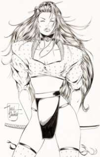  - Billy Tucci and Nelson Asencio Overstreet‘s FAN #3 Variant Cover Original Art (Gemstone, 1995)....