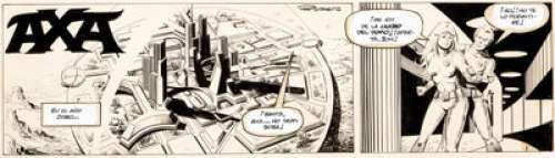  - Enrique Badia Romero Axa #1 Daily Comic Strip Original Art dated 7-3-78 (The Sun, 1978)....