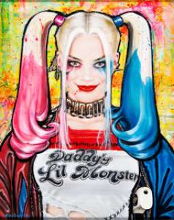 Olivia (Olivia De Berardinis) - Margo Robbie as Harley Quinn from Suicide Squad Painting Original Art (2017)....