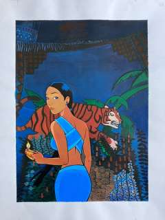 Reculé, Henri | Reculé, Henri - Dessin original couleur - Couverture - Le Dernier Livre de la Jungle T3 - La Promesse - (2006) | Catawiki