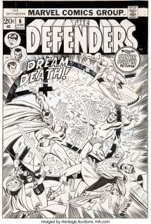 Sal Buscema The Defenders #6 Cover Original Art (Marvel, 1973).... (Total: 2 Original Art) | Heritage