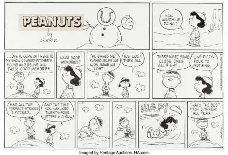 Charles Schulz | Peanuts Sunday Comic Strip Original Art dated 1-10-93 (United Feature Syndicate, 1993). | Heritage