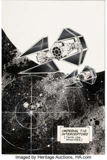 Rick Bryant - Star Wars: Return of the Jedi #3 Pin-Up Illustration Original Art (Marvel, 1983).