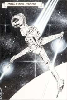 Rick Bryant - Star Wars: Return of the Jedi #4 Pin-Up Illustration Original Art (Marvel, 1984).