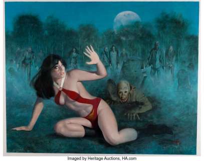 Enric | Enric (Enric Torres-Prat) Vampirella, Grave Encounter Original Art Oil Painting (2006).... | Heritage