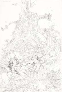 Michael Kaluta - Fear Itself: Fearsome Four #4 Cover Original Art (Marvel, 2011)....