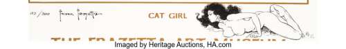 Frazetta, Frank | Frank Frazetta Cat Girl Illustration Original Art Remarqued on Signed Limited Edition Lithograph Print #183/300 (F... | Heritage