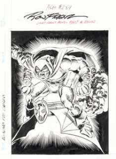 Frenz, Ron - Ron Frenz and Al Williamson Hobgoblin Eskimo Pie Trading Card Illustration Original Art (Welch, 1995)....