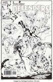 Bennett, Joe - Joe Bennett and Joe Pimentel Defenders Unpublished Cover Concept Illustration Original Art (c. 1997)....