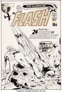 Adams, Neal - Neal Adams and Dick Giordano The Flash #206 Cover Original Art (DC, 1971)....