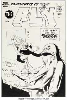 Rosenberger, John - John Rosenberger Adventures of the Fly #15 Cover Original Art (Archie, 1961). ...