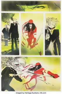 Sienkiewicz, Bill - Bill Sienkiewicz Elektra: Assassin #8 Story Page 27 Original Art (Marvel/Epic, 1987)....