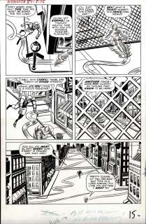 Dick Ayers Jack Kirby - tales to astonish #51 p 12 (3rd ever giantman appearance battling the top throughout! ) large art -1963