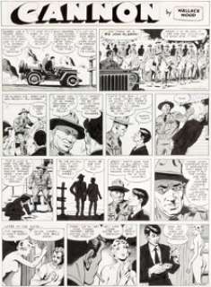 Wood, Wally | Wally Wood Cannon #C-71 Comic Strip Original Art Group of 2 (Wood & Richter, 1972).... (Total: 2 Original Art) | Heritage