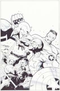 Land, Greg - Greg Land Ultimate Avengers #18 Cover Original Art (Marvel, 2011)....