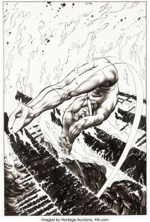 Marvel Artist - Brian Garvey and Ian Akin Marvel Fanfare #15 Back Cover Original Art (Marvel, 1984)....