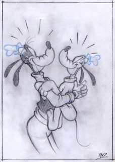 Xavi (Xavier Vives Mateu) | Mickey Mouse - Goofy and Pluto, friends for life - Signed Original Artwork by Xavi - (2022) | Catawiki
