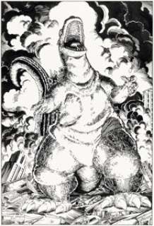 Adams, Arthur | Arthur Adams Godzilla Portfolio Cover Original Art (Dark Horse, 1988).... | Heritage