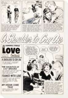Wildey, Doug - Doug Wildey Romance Stories of True Love Unpublished Table of Contents and Complete 5-Page Story "A Shoulder To Cr... (Total: 6 Original Art)