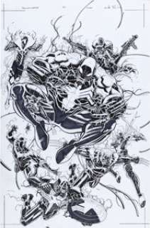 Bradshaw, Nick - Nick Bradshaw Venomverse #1 Cover Original Art (Marvel, 2017)....