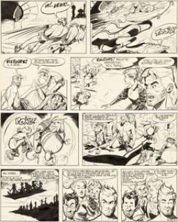 Uderzo Studio - Albert Uderzo Belloy, La Princesse Captive #2 Story Page 88 Original Art Group of 2 (Pistolin, 1956). ... (Total: 2 Original Art)