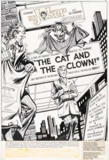 Irv Novick and Tex Blaisdell - The Joker #9 Splash Page 1 Original Art (DC, 1976)....